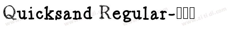 Quicksand Regular字体转换